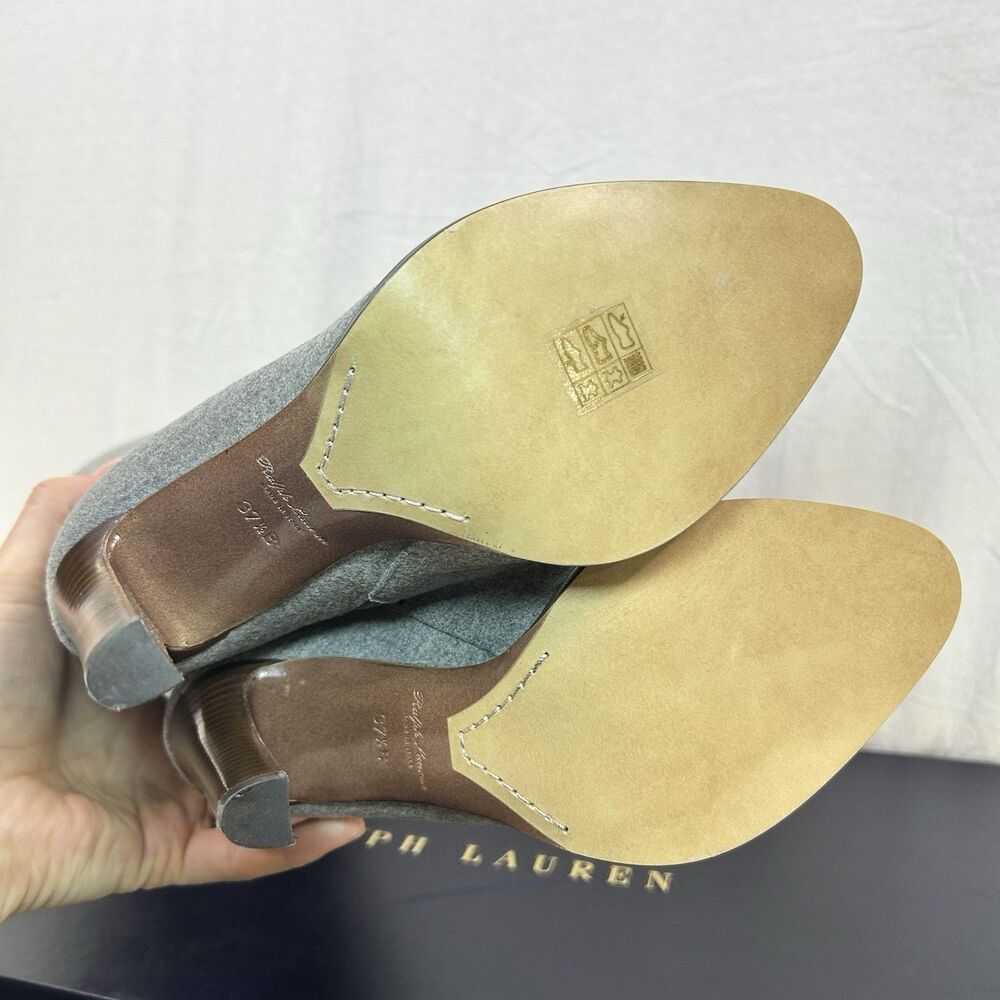 Ralph Lauren Purple label Brently Knee High Gray Heeled Boots EU37.5 US 7 NIB - Picture 8 of 14